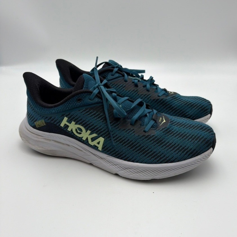Hoka Solimar Mens Running Shoes Size 12 Teal Black Sneakers *NO INSOLE*